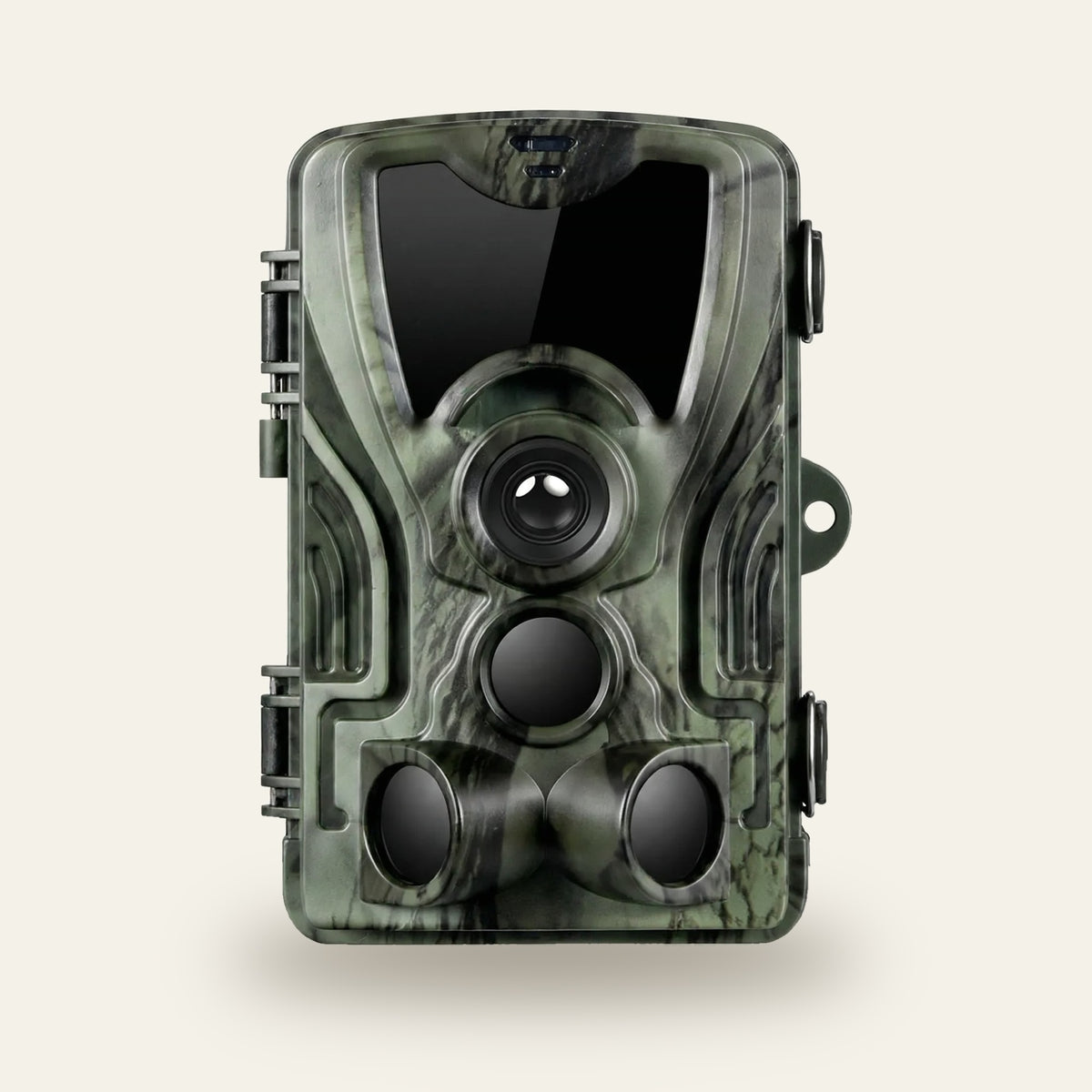 Caméra de chasse batterie lithium rechargeable 5000 mAh, vue de face