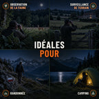 Jumelles de vision nocturne idéales pour l'observation de la faune, la surveillance de terrain, la randonnée et le camping, la nuit