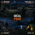 Monoculaire de vision nocturne idéal pour l'observation de la faune, la surveillance de terrain, la randonnée et le camping, la nuit